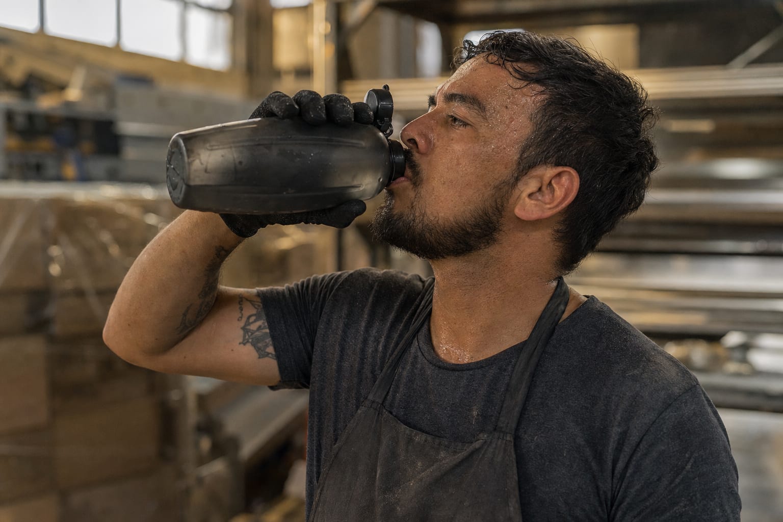 Água em quantidade, e bebidas funcionais ou energético em dose controlada para o turno da noite