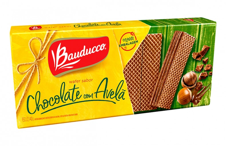 Biscoito Wafer de Chocolate com Avelã Bauducco