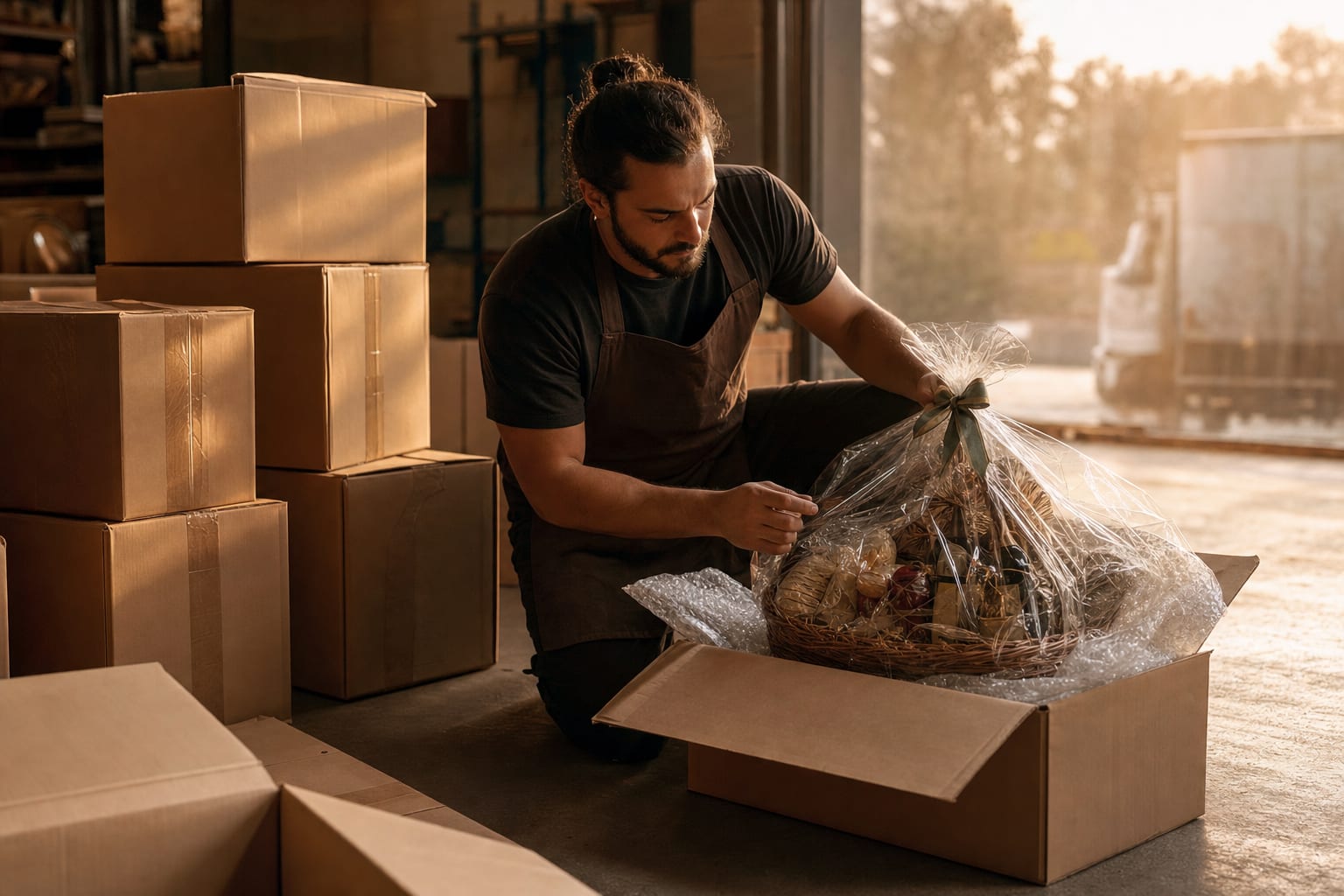 Comprar cesta de Natal para a equipe