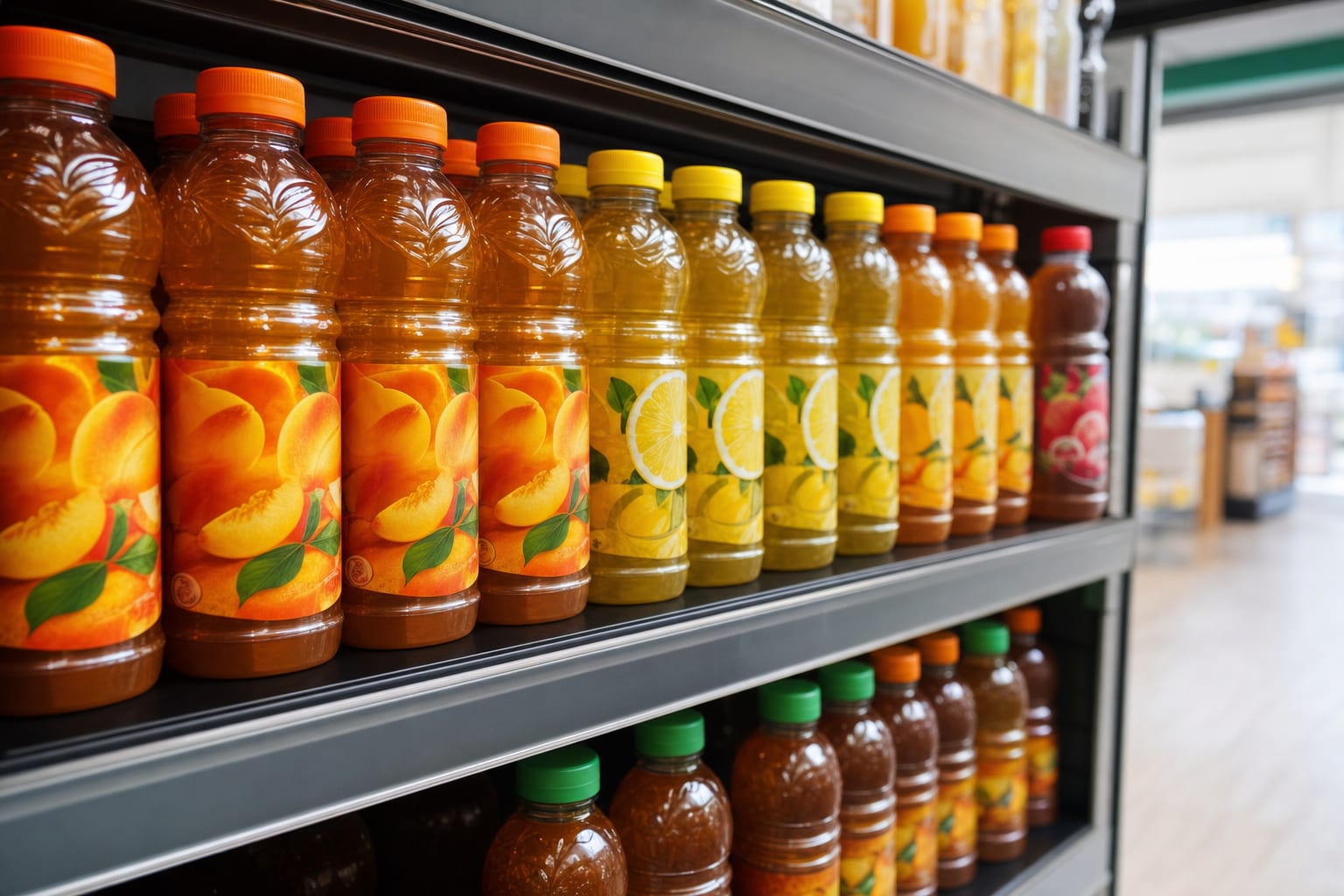 Ice tea é chá industrializado servido gelado, adoçado e aromatizado com frutas como pêssego, limão e manga