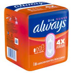 Absorvente Suave Sem Abas Always Super Proteção – 8 Unidades