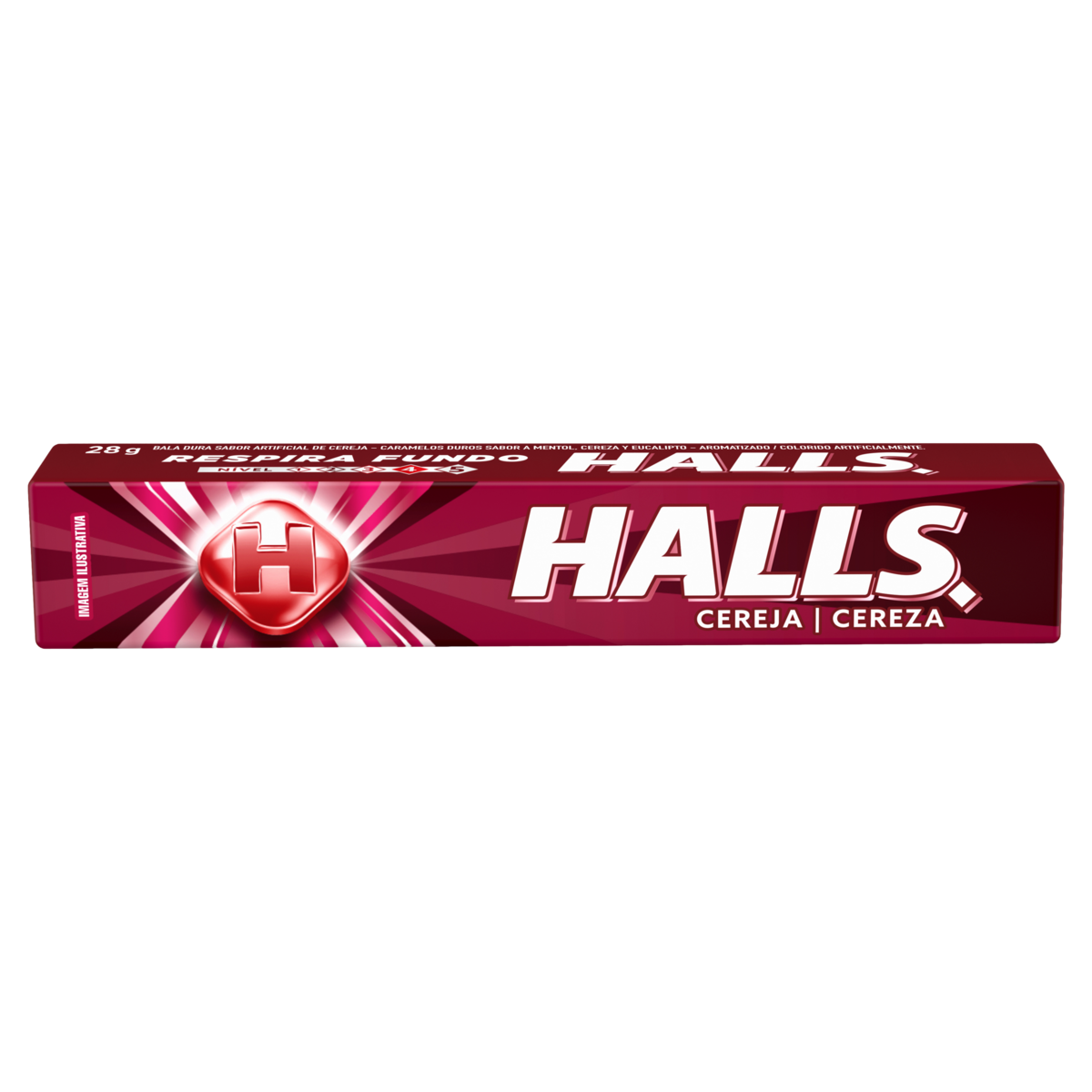 Bala de Cereja Dura Halls – 28g