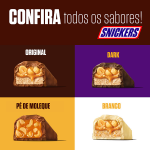 Chocolate Meio Amargo Barra Snickers Dark – 42g