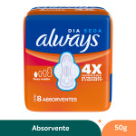 Absorvente Super Proteção Seca com Abas Always – 8 Unidades