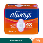 Absorvente Suave com Abas Always Super Proteção – 8 Unidades