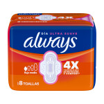 Absorvente Suave com Abas Always Super Proteção – 8 Unidades