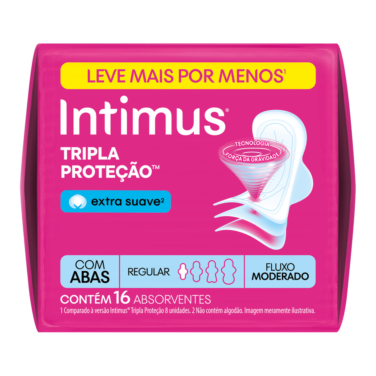 Absorvente Tripla Proteção Extra Suave com Abas Intimus 16un