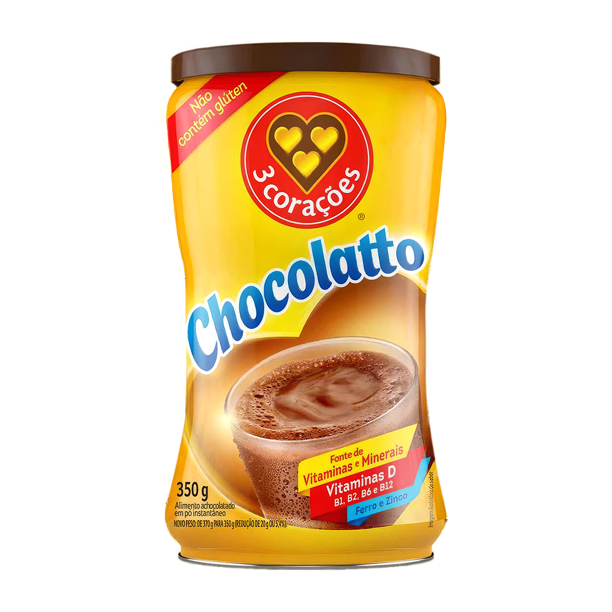 Achocolatado em Pó Lata 3 Corações - 350g