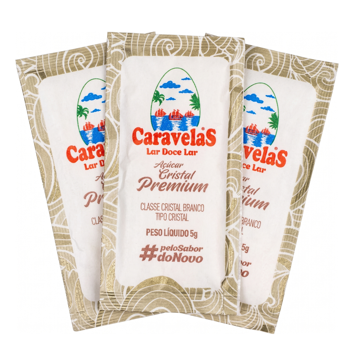 Açúcar Cristal Premium em Sachê Caravelas - 1000x5g