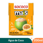 Água de Coco Mais Maracujá Sococo - 200ml