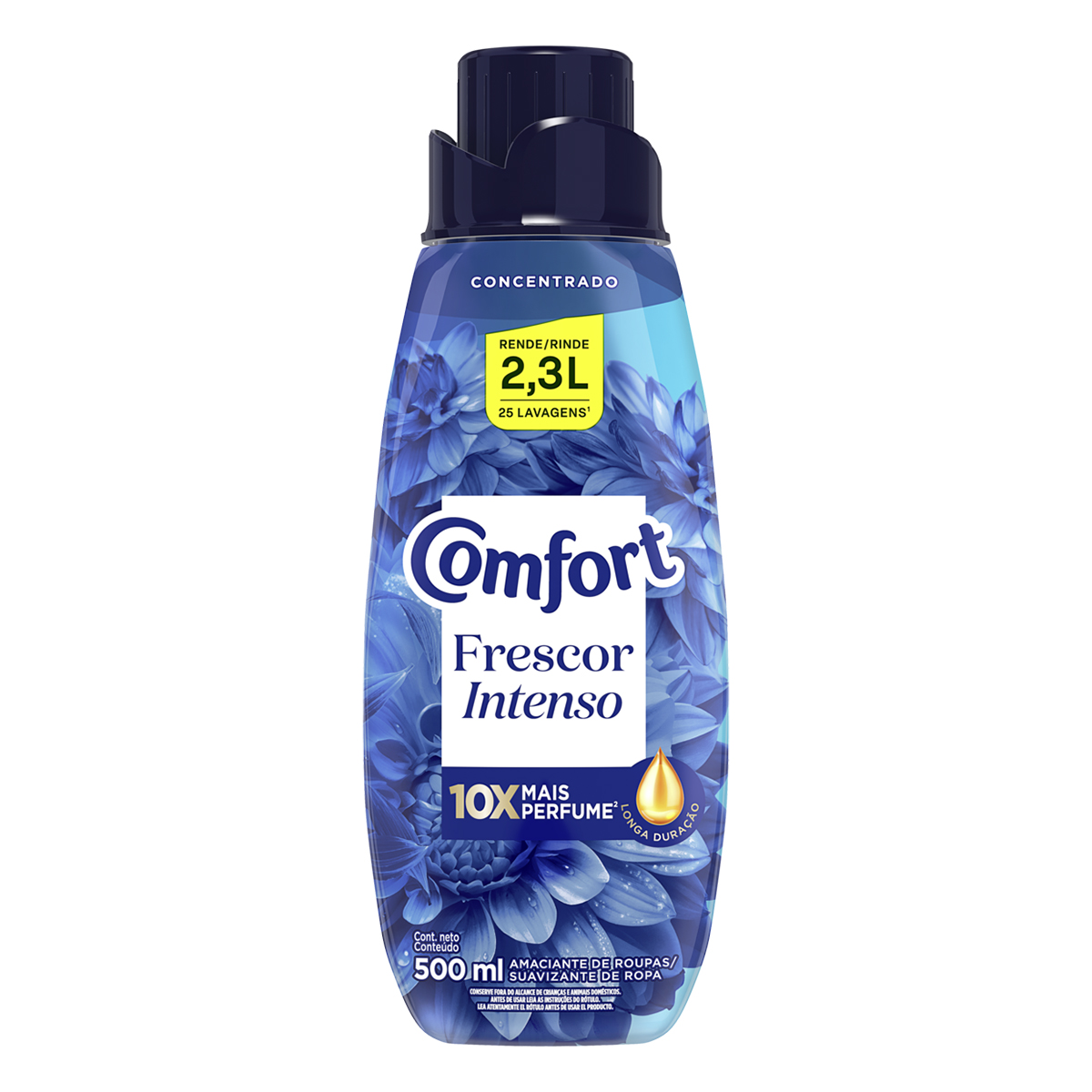 Amaciante de Roupas Líquido Concentrado Comfort Azul – 500ml