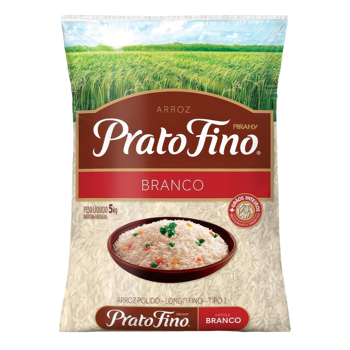 Arroz Branco Tipo 1 Prato Fino - 5Kg