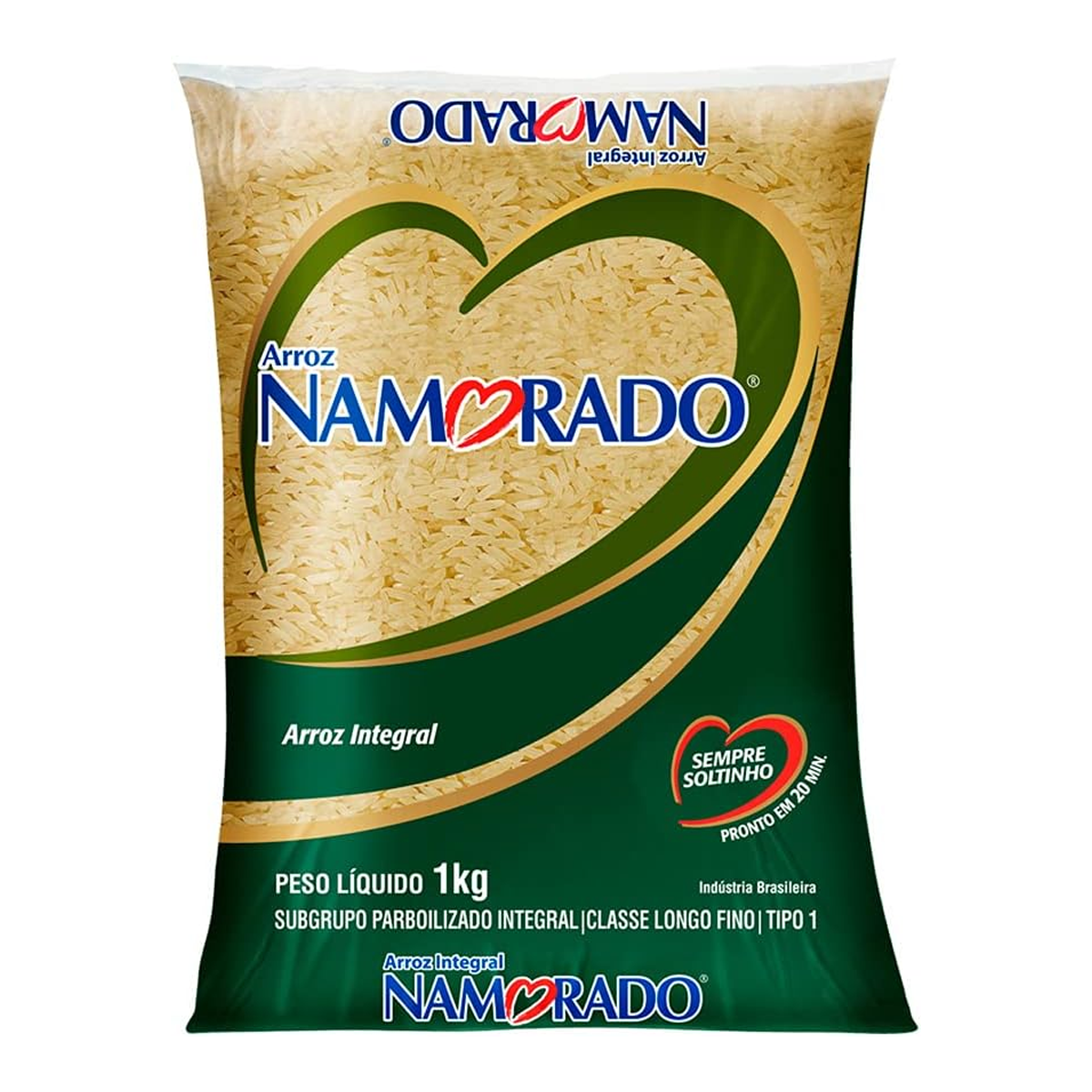 Arroz Parboilizado Integral Tipo 1 Namorado 1kg