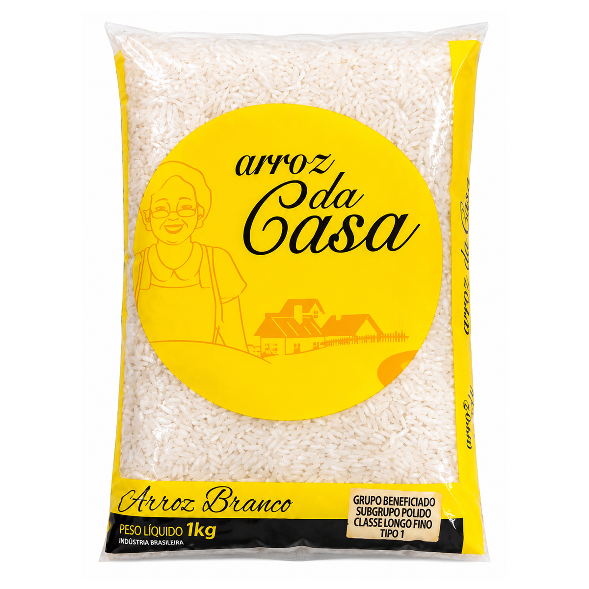 Arroz Branco Tipo 1 Longo Fino Da Casa - 1kg