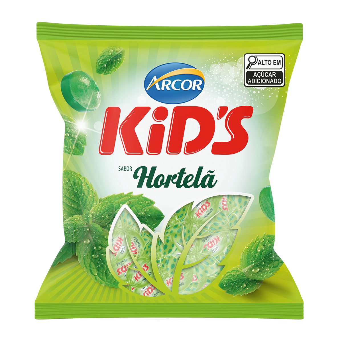 Bala de Hortelã Kids Pacote Arcor – 400g
