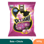 Bala Poosh Tutti-Frutti Recheada com Chicle Arcor - 500g