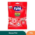 Bala de Gelatina Aros de Morango Pacote Fini – 90g