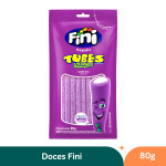Bala de Gelatina Tubes Uva Cítrico Pacote Fini – 80g