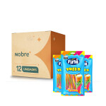 Bala de Goma Twister Tubes Frutas e Nata Fini Pacote 80g