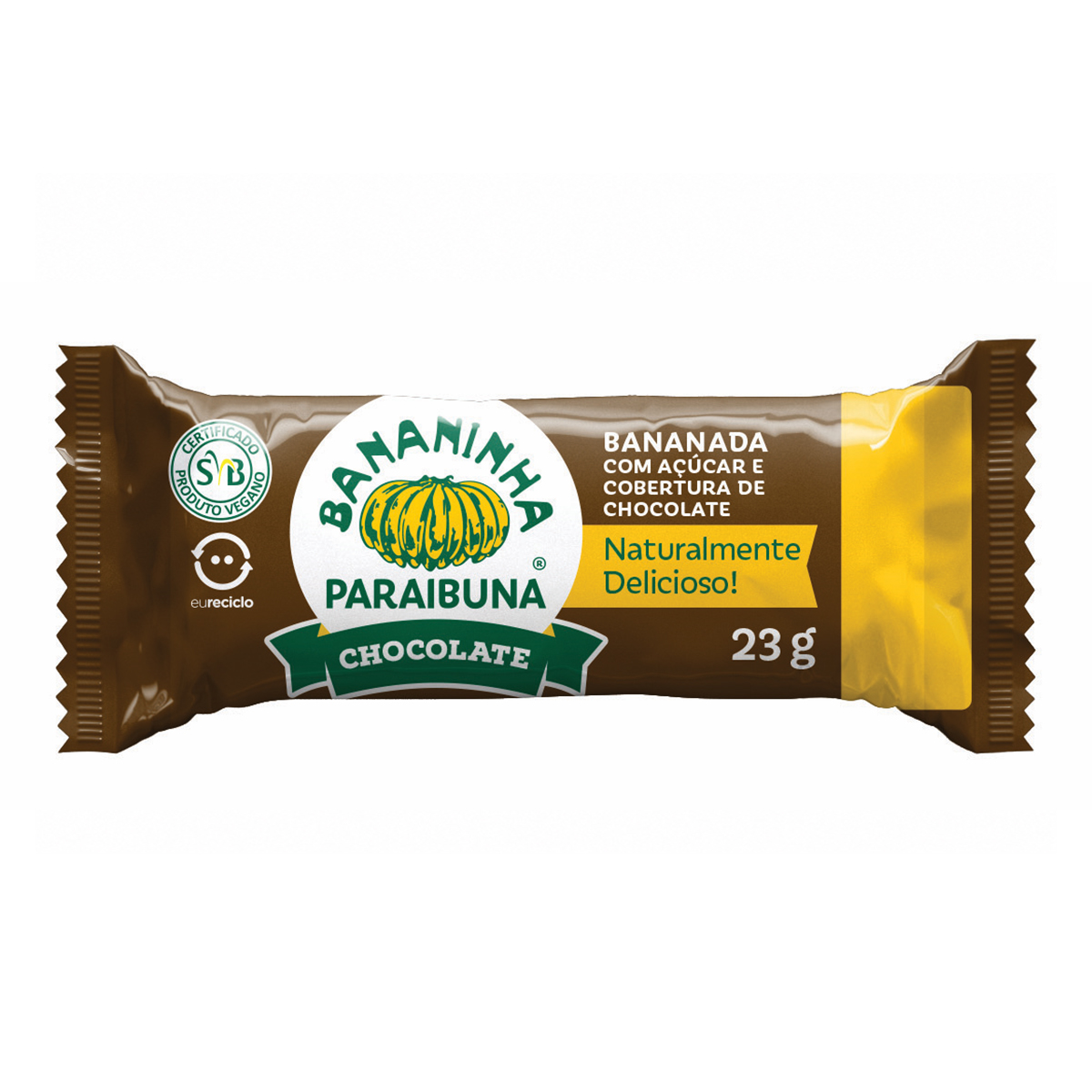 Bananinha com Cobertura de Chocolate Barra Paraibuna – 23g