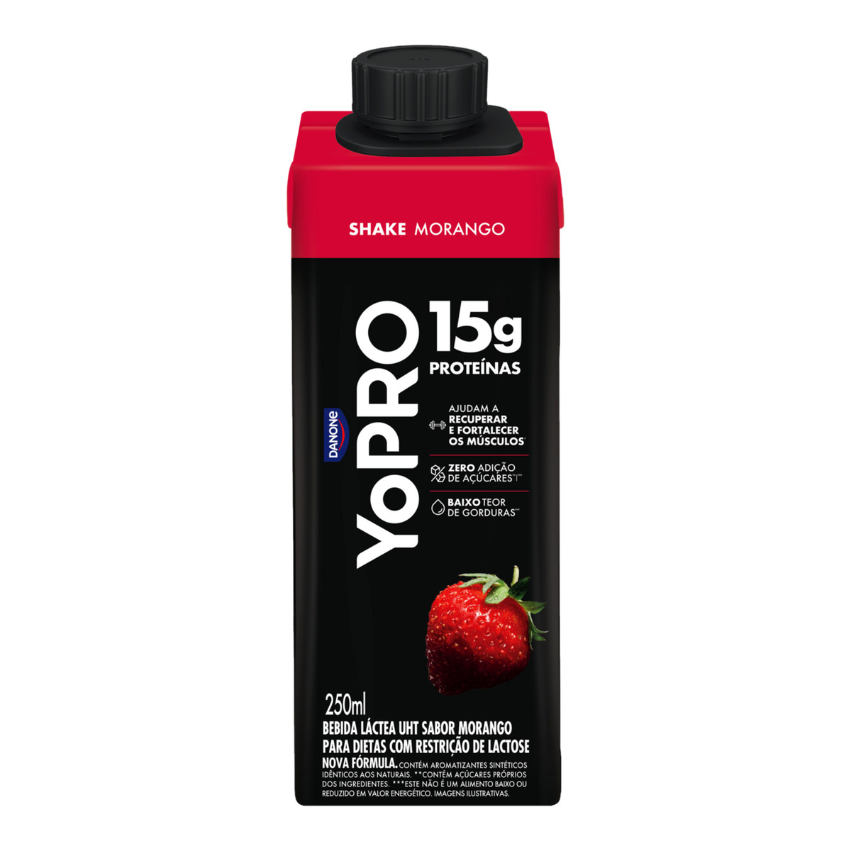 Bebida Láctea Morango YoPro 15g Proteína Danone - 250ml