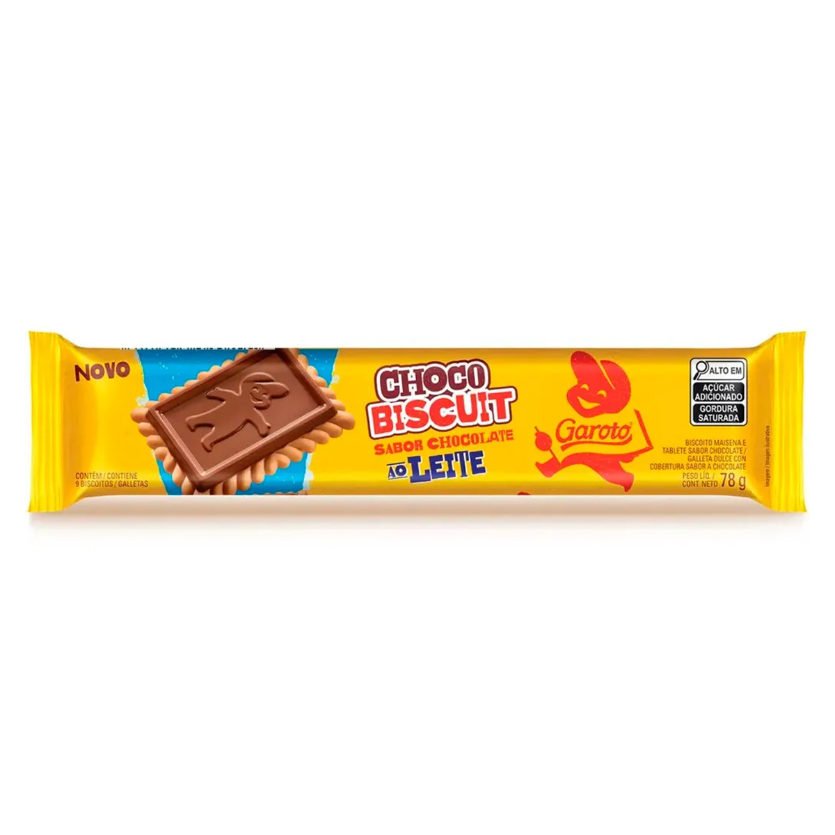 Biscoito Choco Biscuit Chocolate ao Leite Garoto - 78g