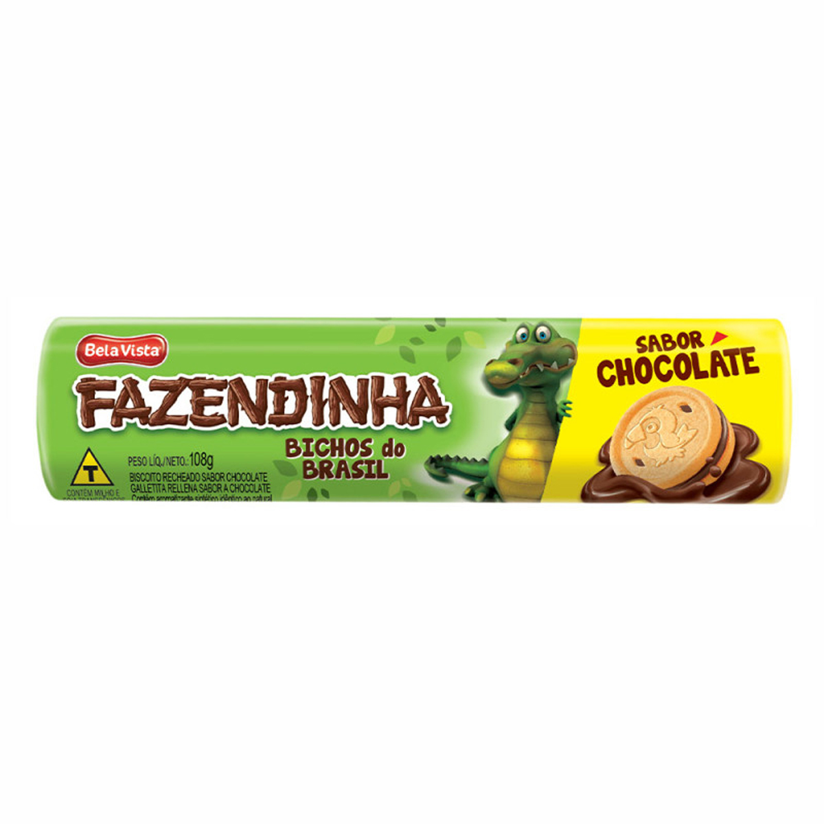 Biscoito Recheado Fazendinha Chocolate 108g