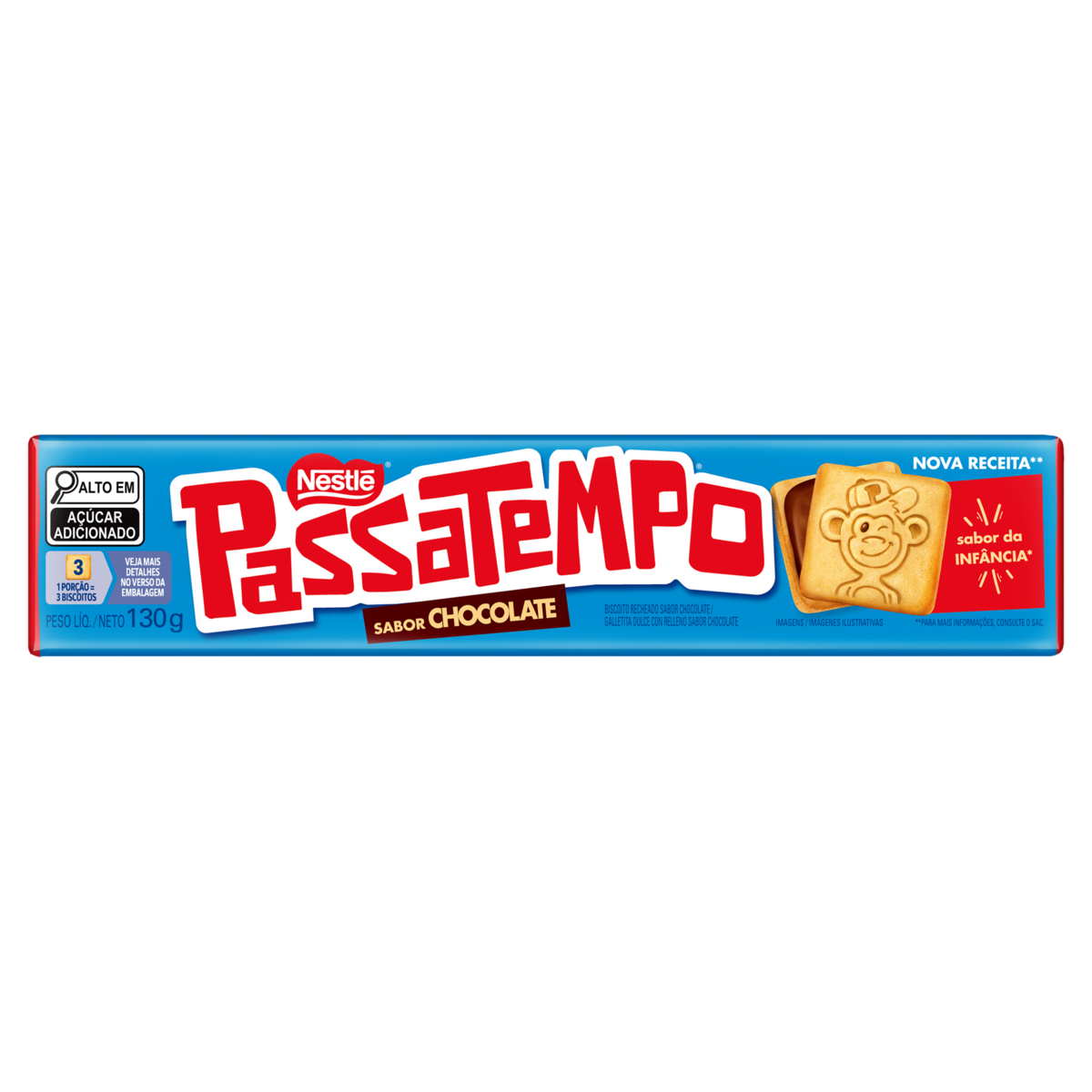 Biscoito Recheado Passatempo Nestlé - 130g