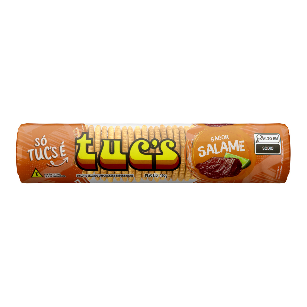 Biscoito Salgado Din Cracker's Sabor Salame Tuc's - 100g