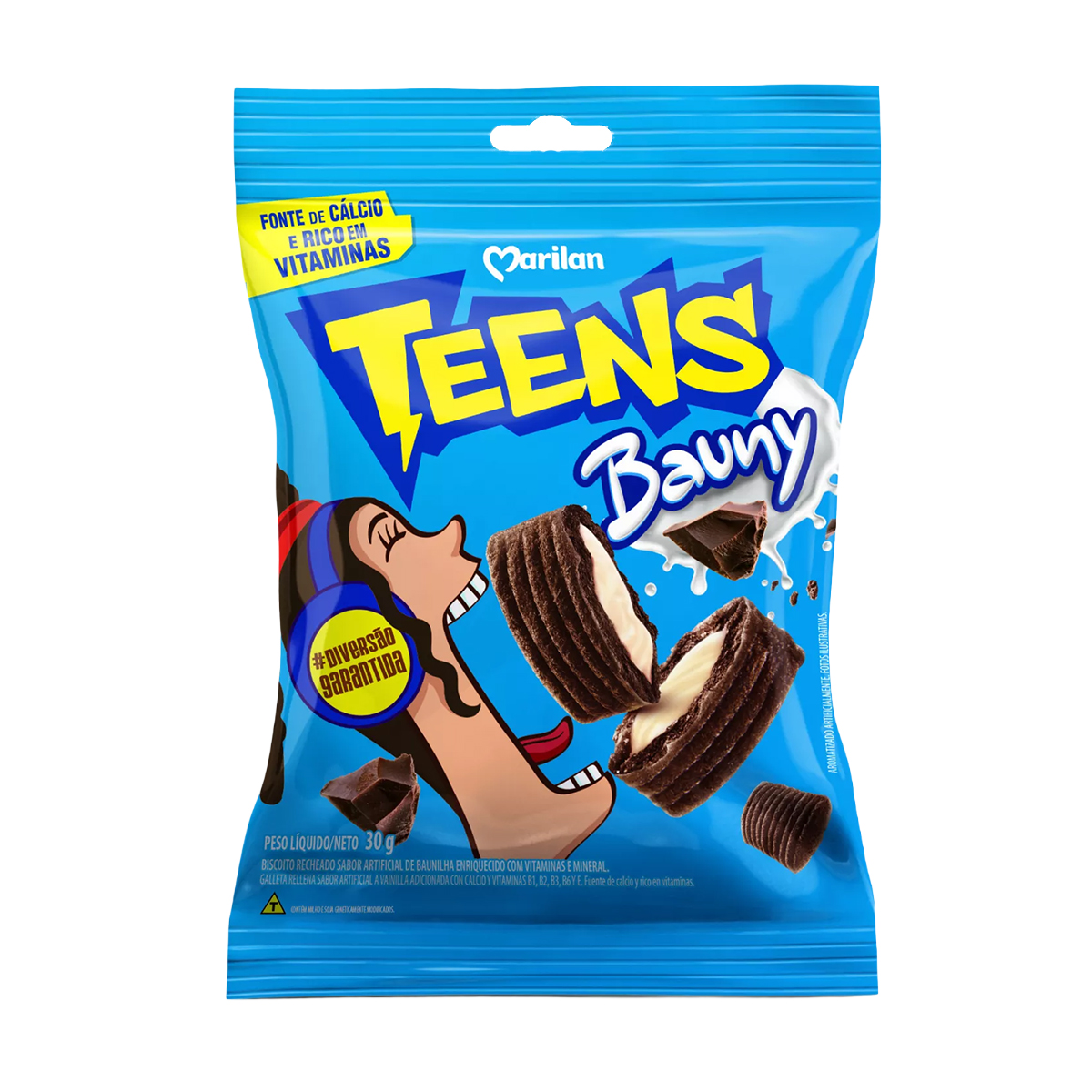 Biscoito Recheado Baunilha Marilan Teens - 30g