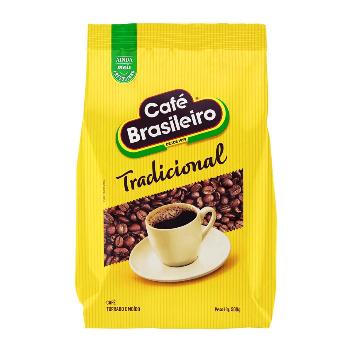 Café Torrado e Moído Tradicional Brasileiro Pacote – 500g
