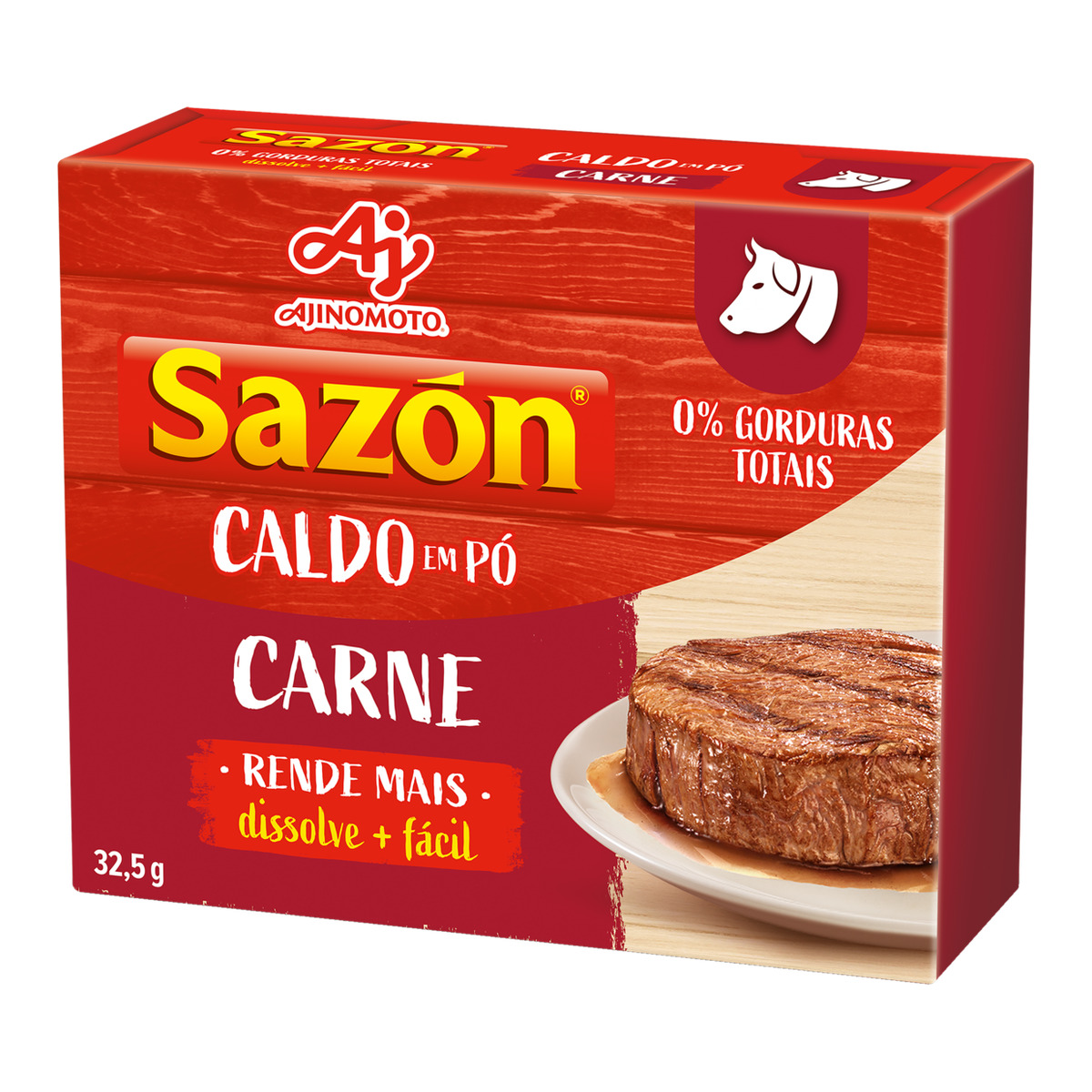 Caldo em Pó Carne Caixa Sazon 32,5g