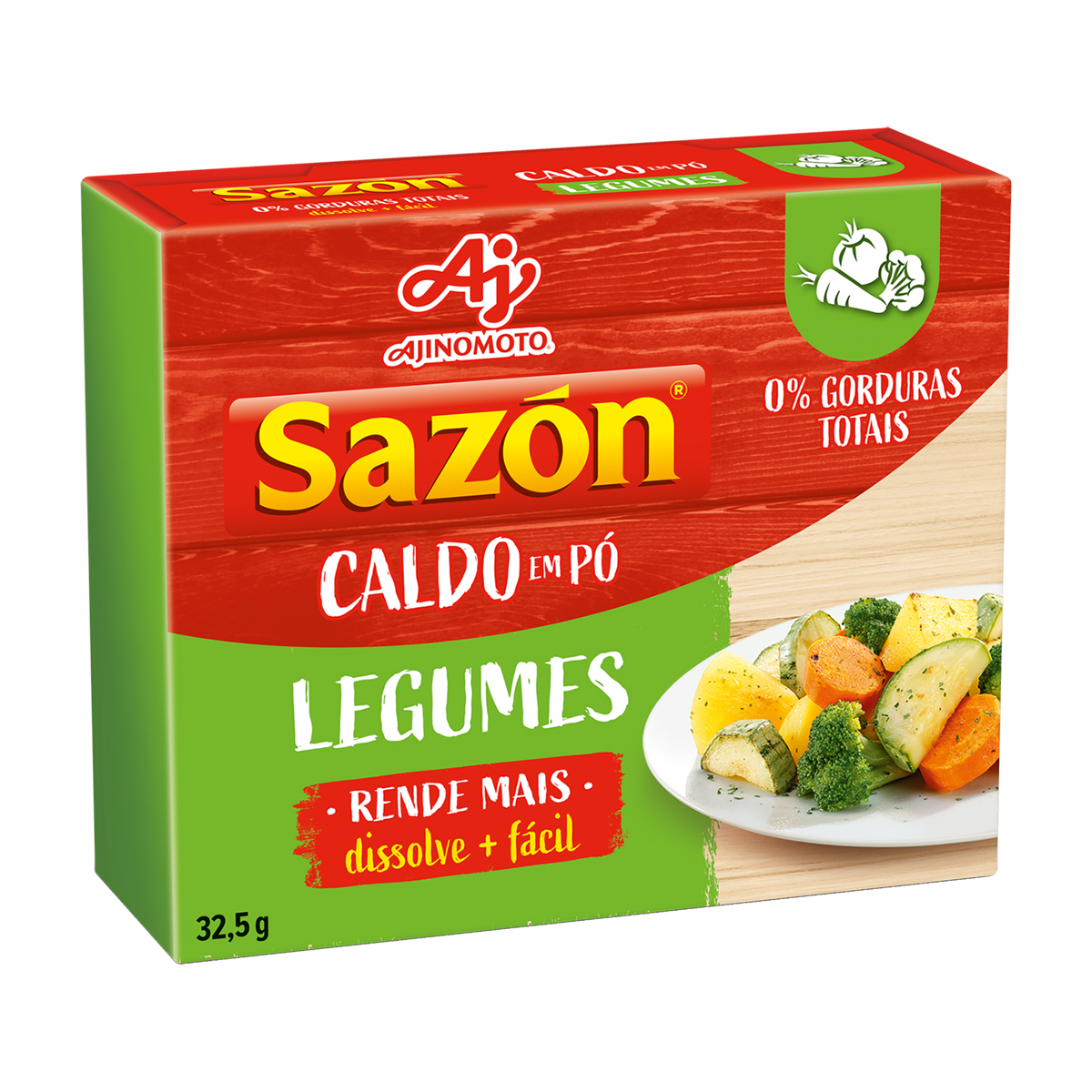 Caldo em Pó Legumes Caixa Sazon – 32,5g