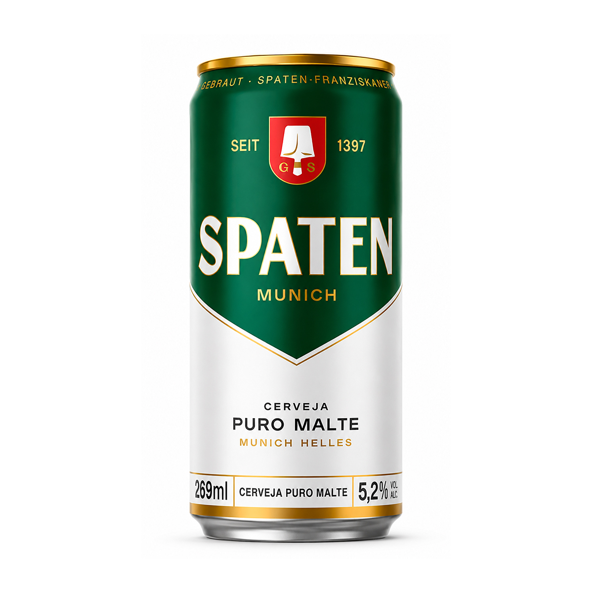 Cerveja Lager Puro Malte Lata Spaten – 269ml