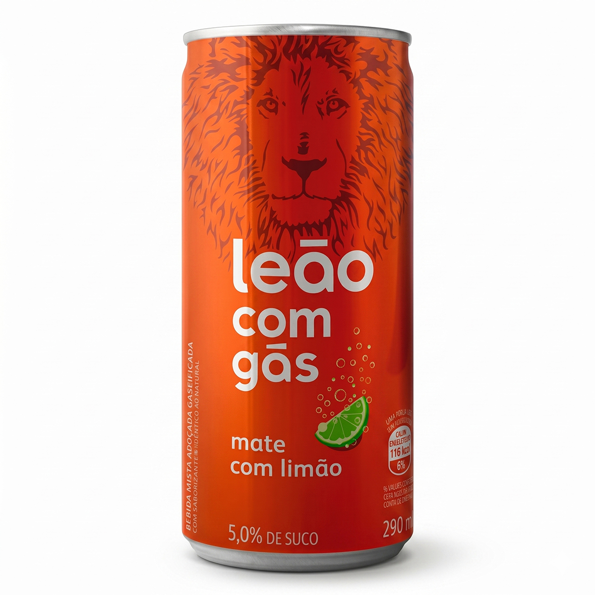 Chá Mate com Limão com Gás Lata Matte Leão – 290ml