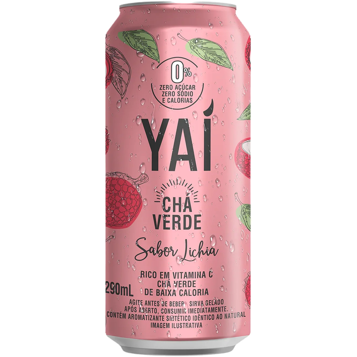 Chá Verde Lichia Zero Lata Yaí 290ml