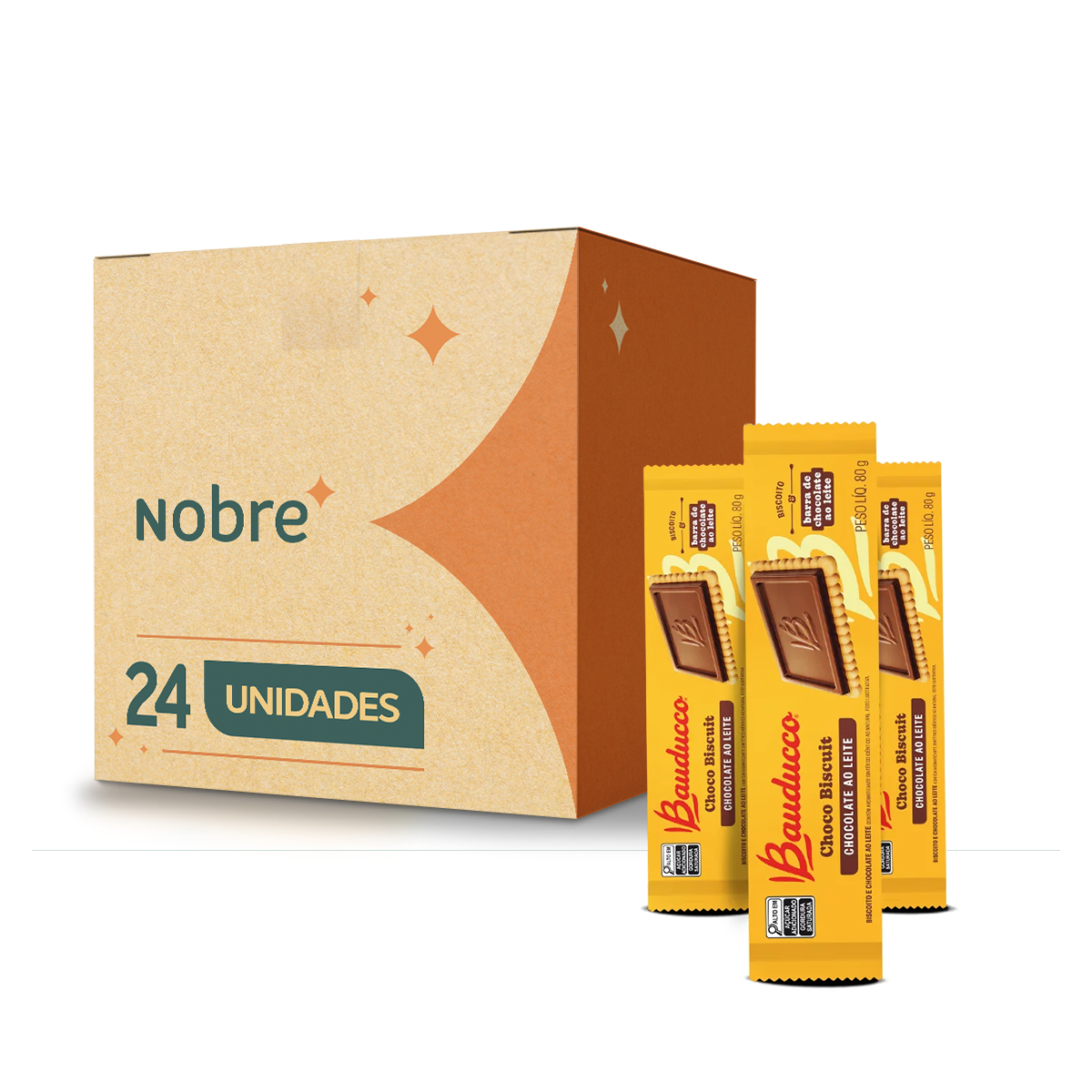 Choco Biscuit ao Leite Bauducco - 80g