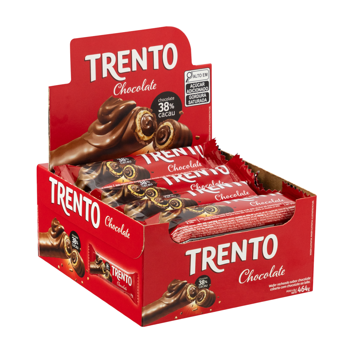 Wafer Trento Chocolate ao Leite Display Peccin – 16 un 29g