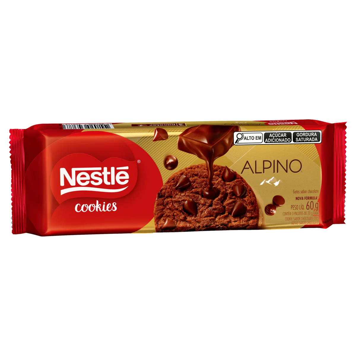 Biscoito Cookie Alpino Gotas Chocolate Nestlé – 60g