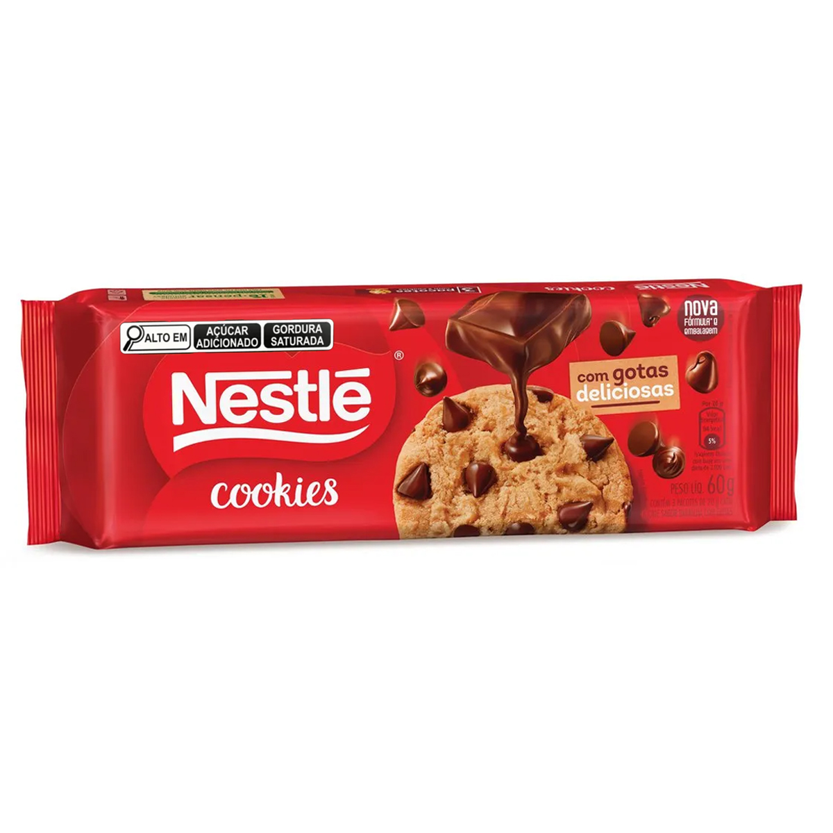 Biscoito Cookie Baunilha Pacote Nestlé Classic – 60g