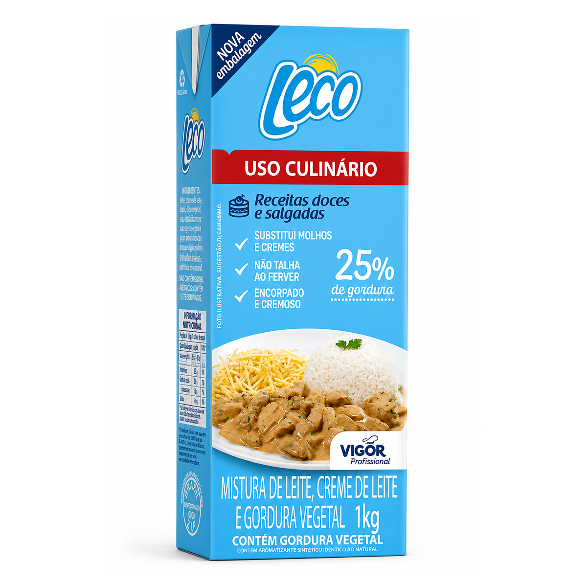Creme Culinário Caixa Leco - 1kg