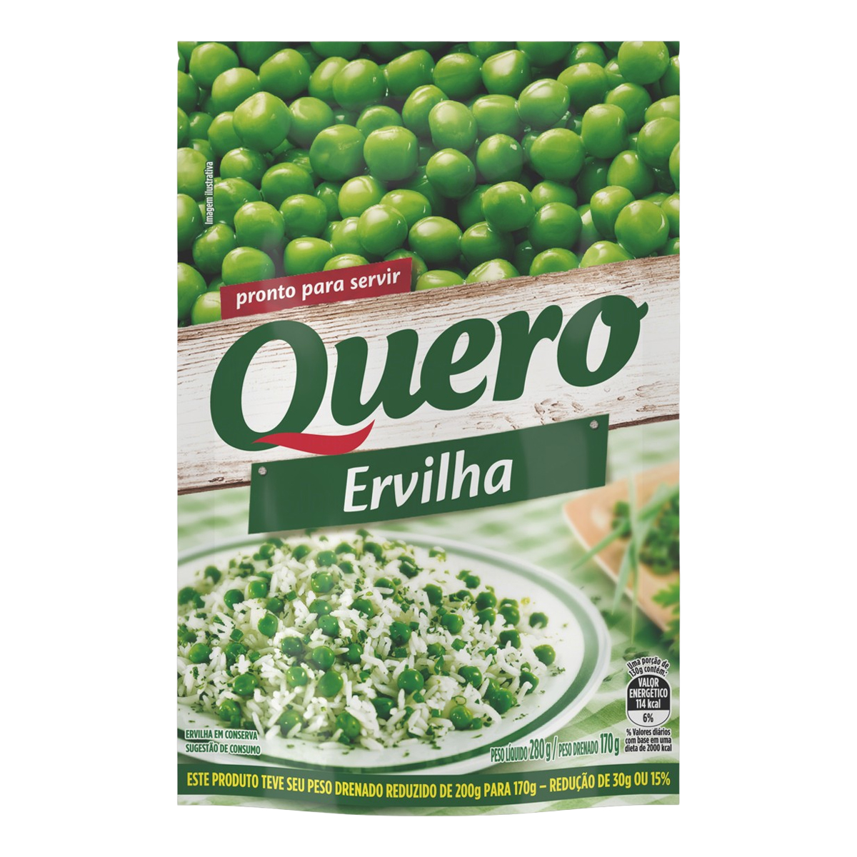 Ervilha em Conserva Reidratada Sachê Quero – 170g