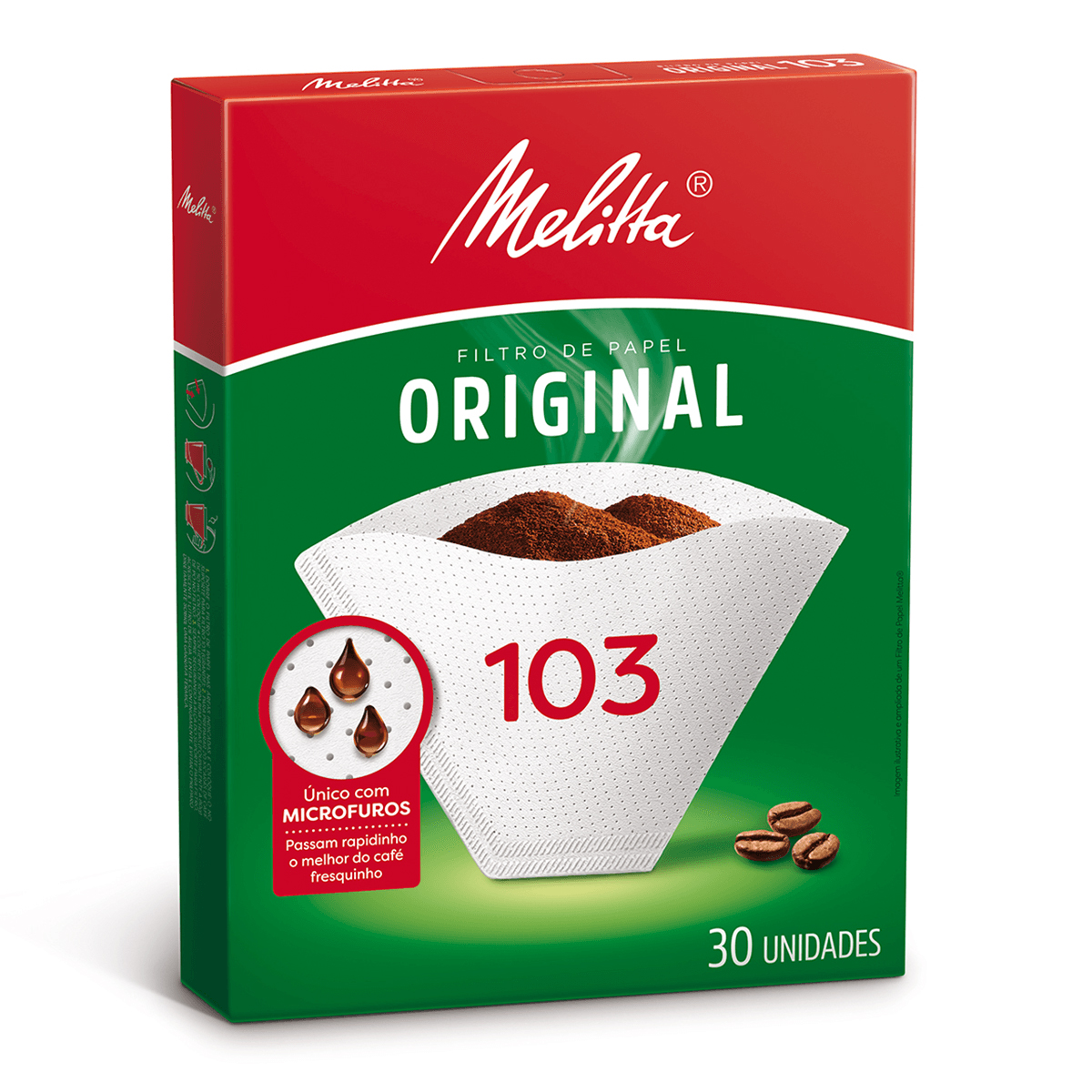 Filtro de Café Papel 103 Pack Melitta – 30 Unidades