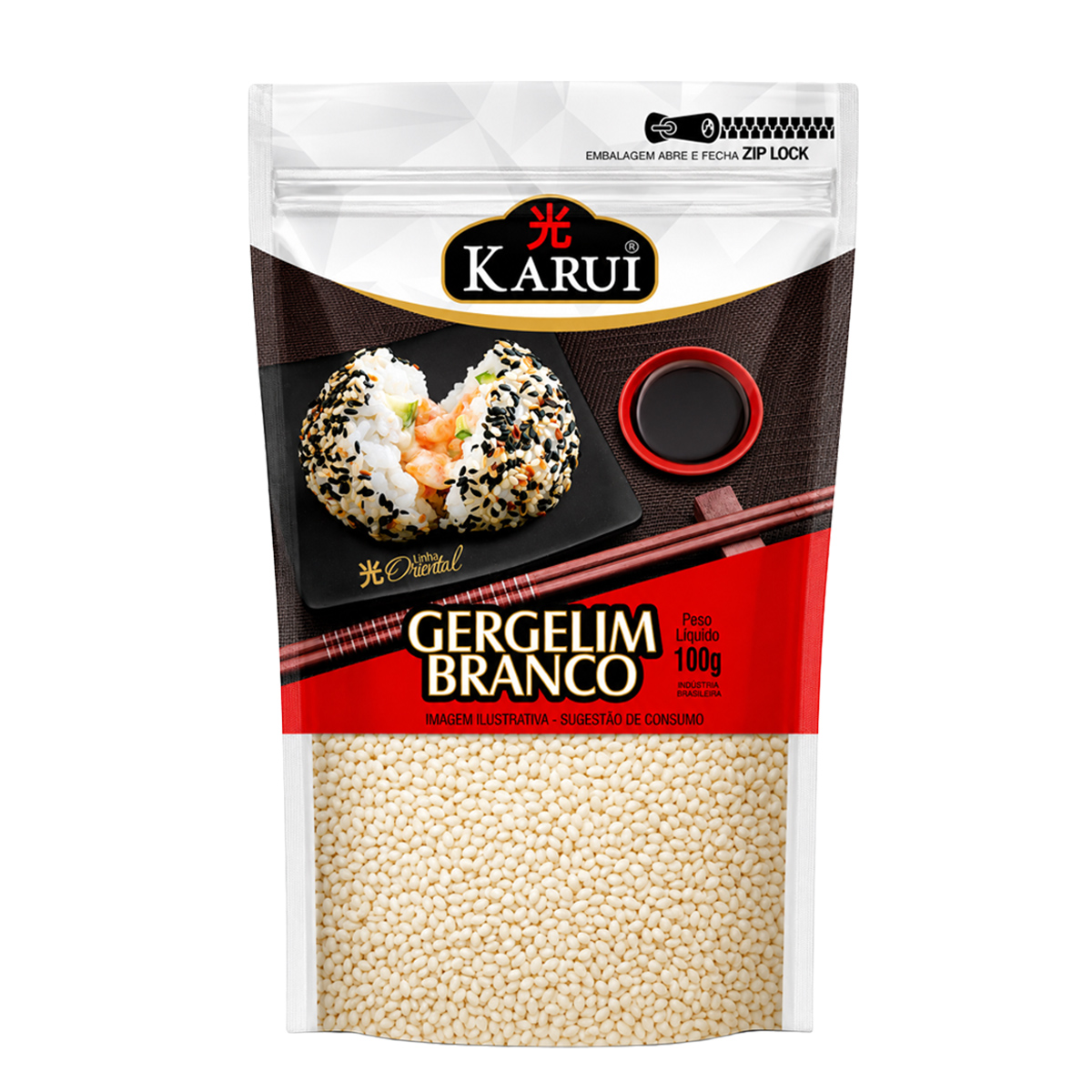 Gergelim Branco Torrado Pacote Karui – 100g