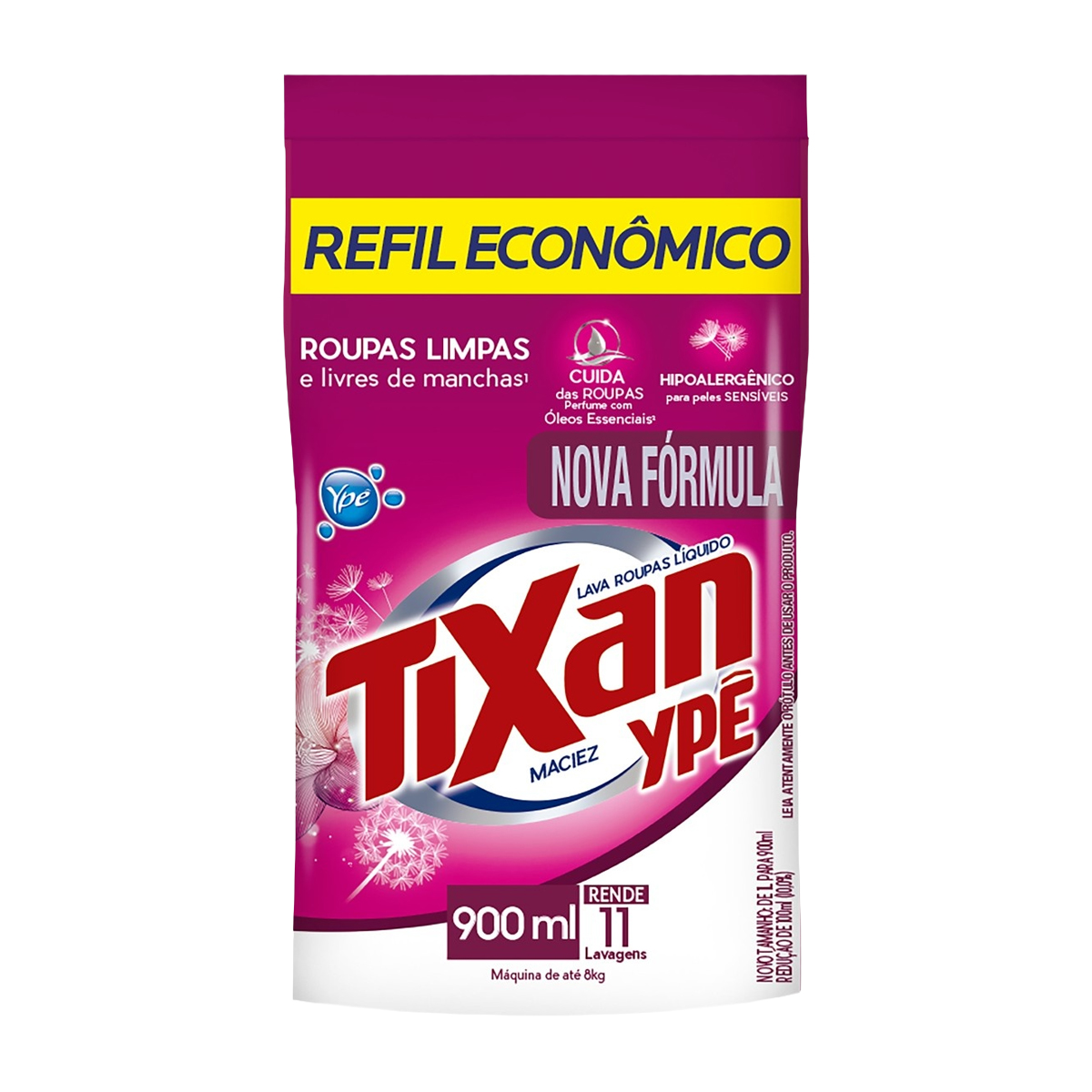 Lava-Roupas Líquido Maciez Pouch Tixan para Lavadoras 900 ml