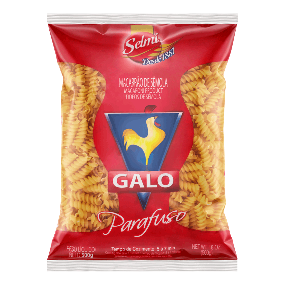 Macarrão Parafuso Galo 500g
