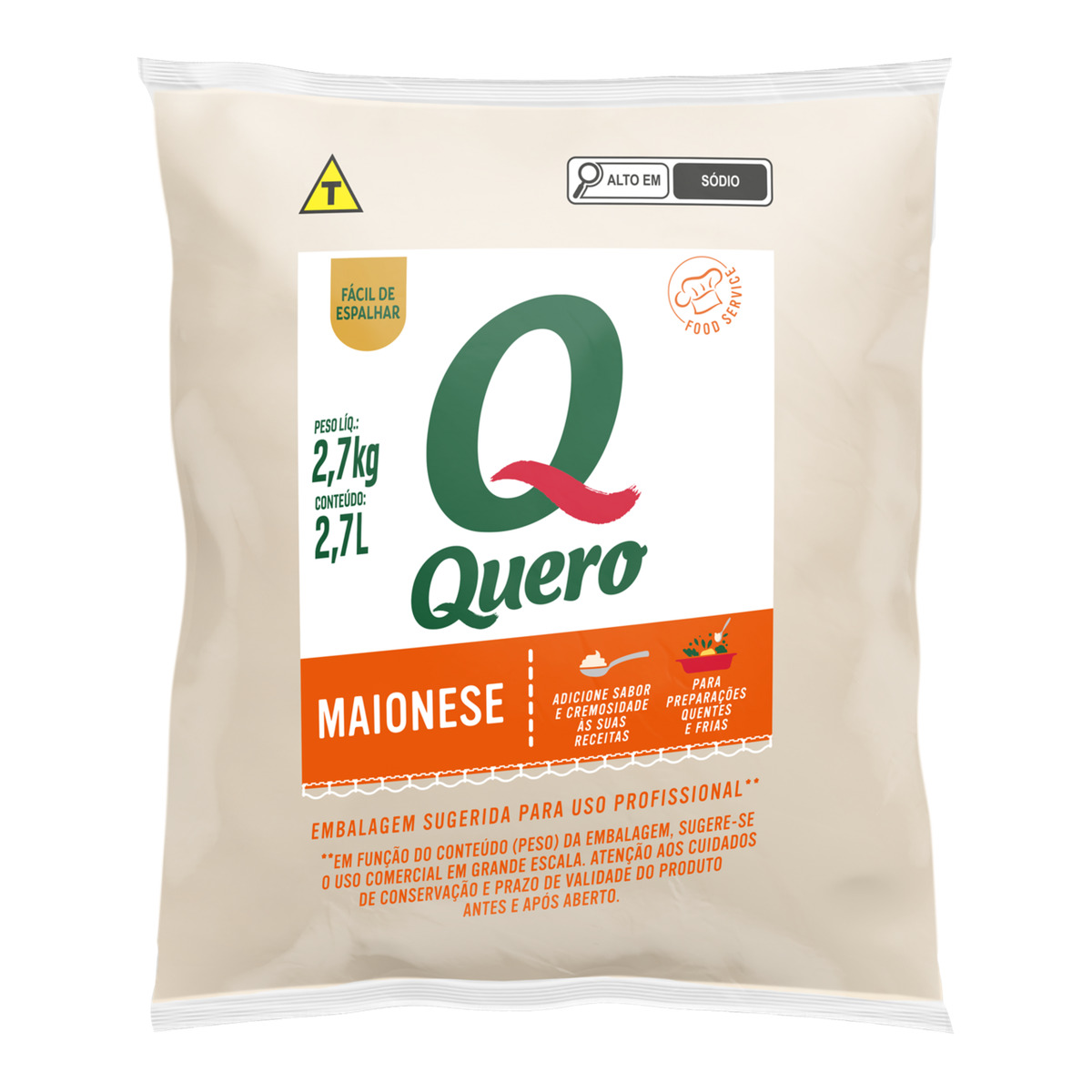 Maionese Tradicional Bag Quero – 2,7kg