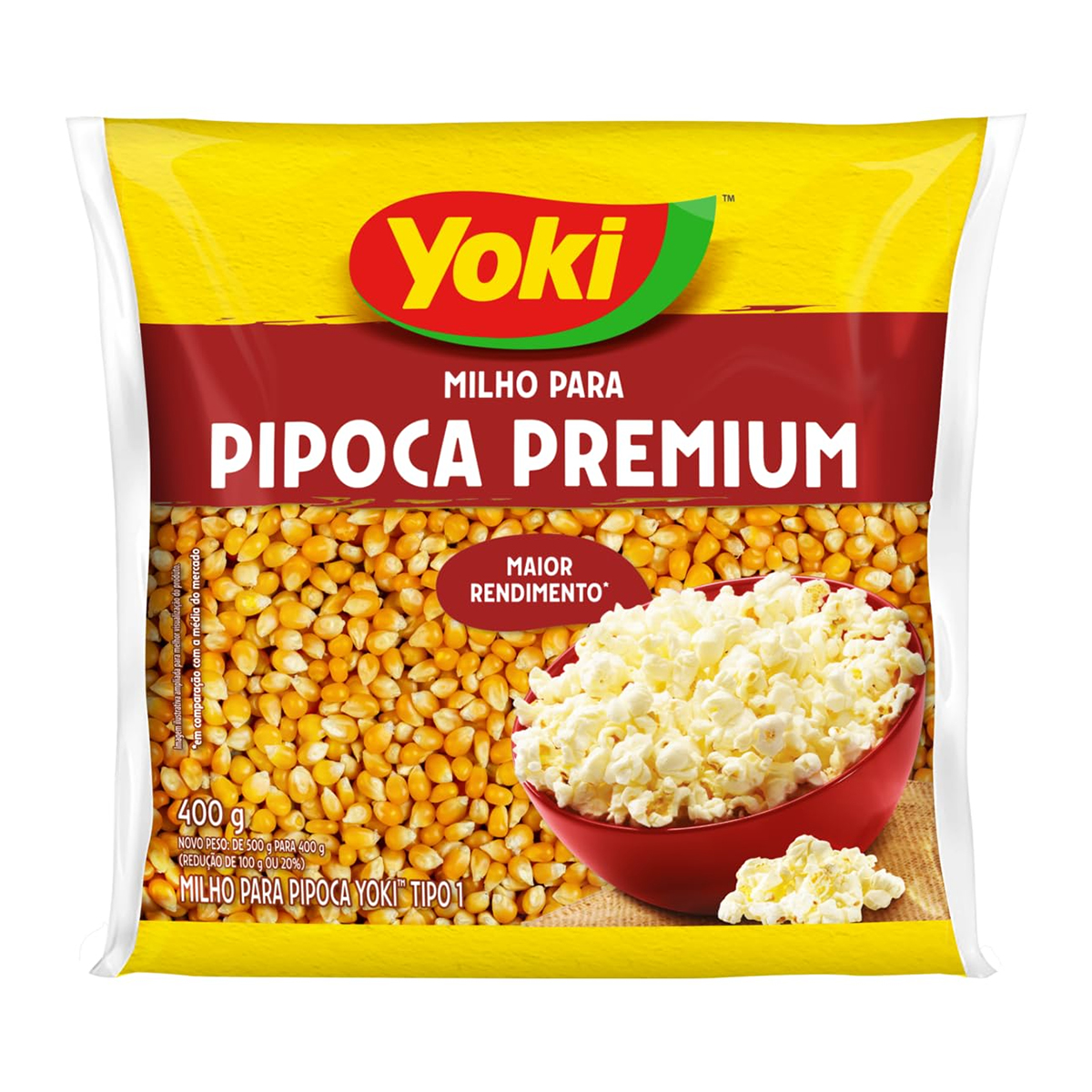 Milho de Pipoca Premium Pacote Yoki – 400g