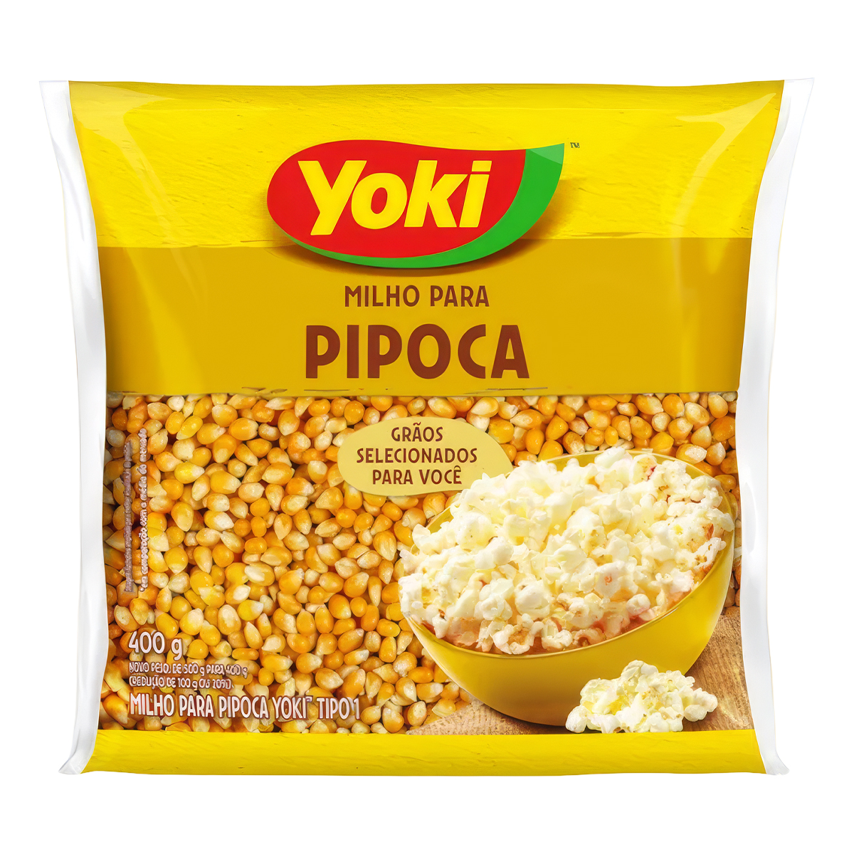 Milho de Pipoca Tradicional Pacote Yoki – 400g