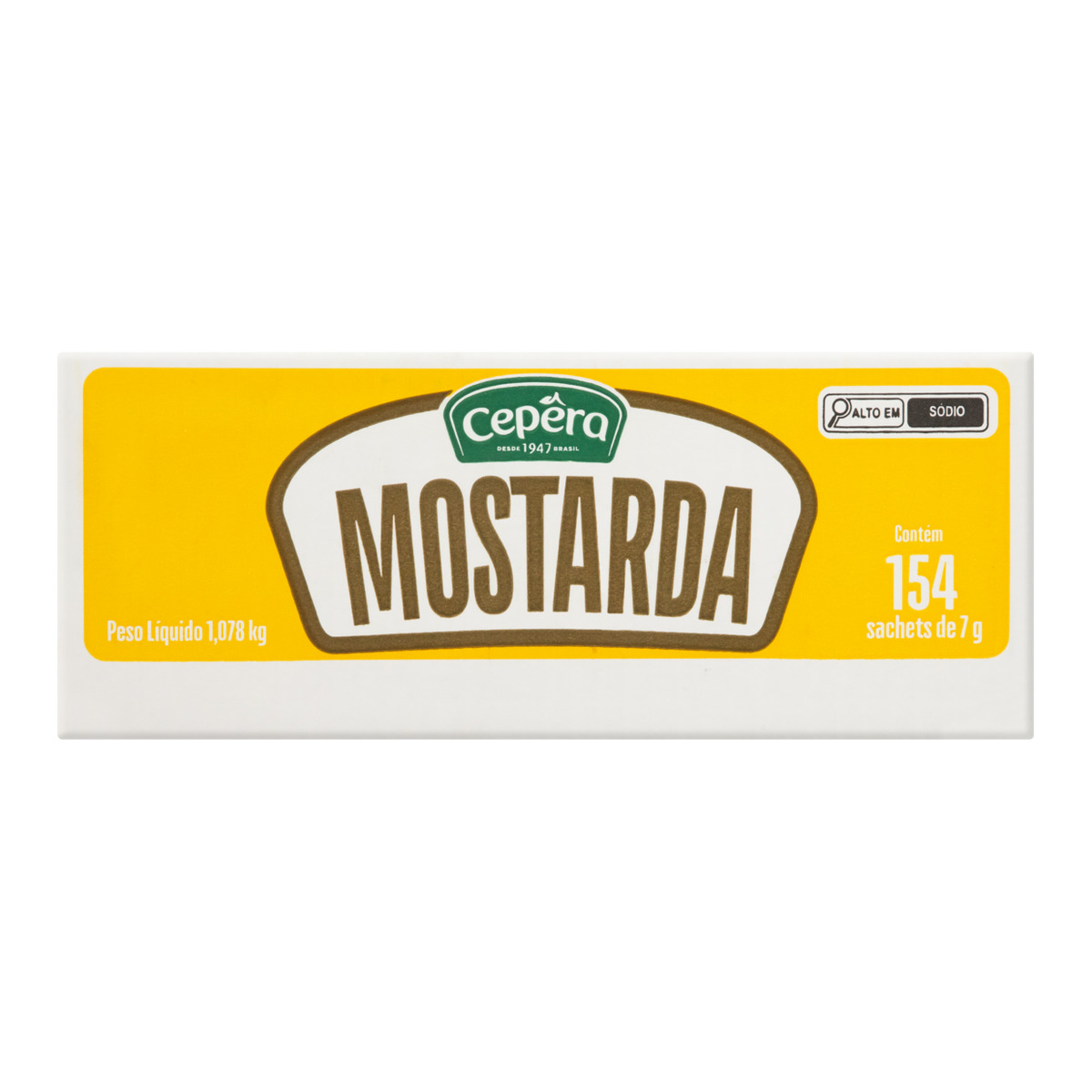 Mostarda Amarela Sachê Cepera 7g – Caixa com 154 Unidades